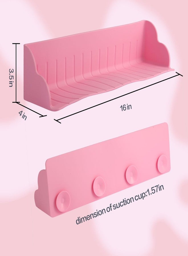 Berhapy Bathtub Splash Guard, Silicone Bath Tray Spill-Proof Bath & Kitchen Sink Organizer Toy Storage Shelf Waterproof Barrier - Image 5