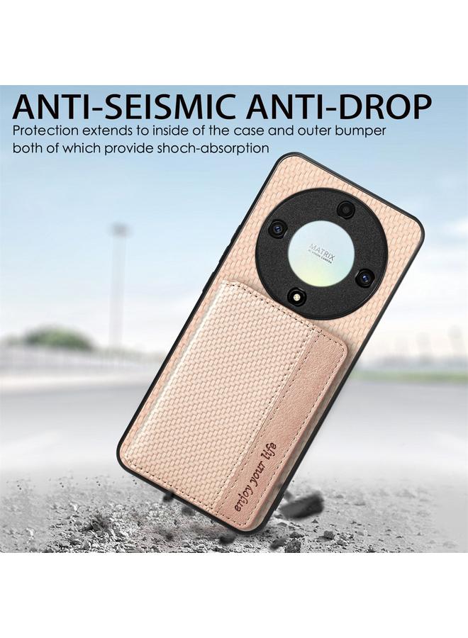 S-TOP Case For Honor X9A Carbon Fiber Magnetic Card Wallet Bag Phone Case - Image 5