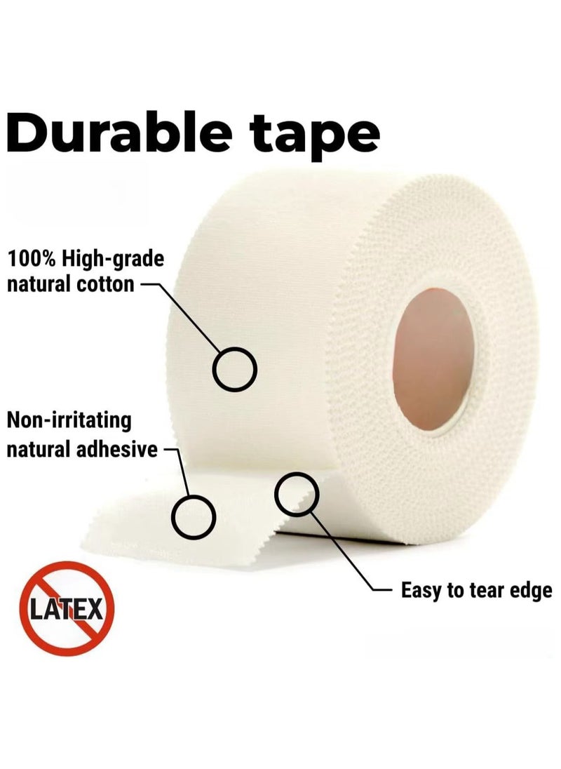PYC Premium White Athletic Tape for Injuries - 3pk Zinc Oxide Tape + Pre-wrap - Easy Tear Sports Athletic Tape - No Sticky Residue  - Image 4