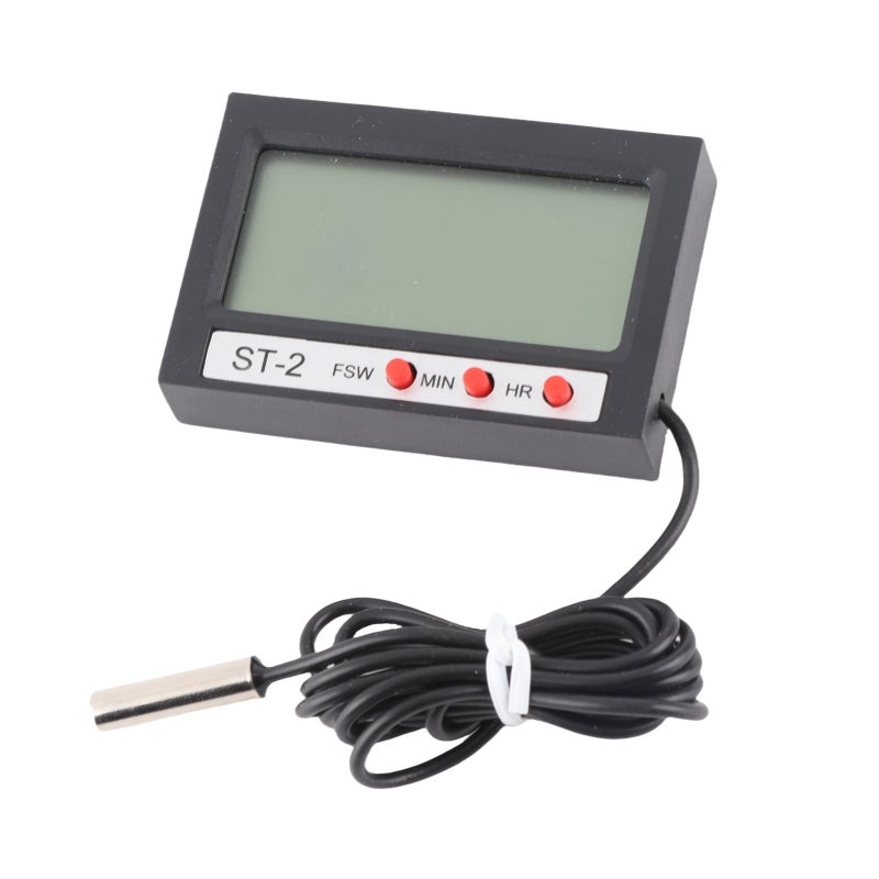 Digital Car Thermometer: Dual Temperature Display - High Accuracy Sensor, Plug-In Cigarette Lighter Design for Vehicle, Fridge, Aquarium, Laboratory Use - Image 1