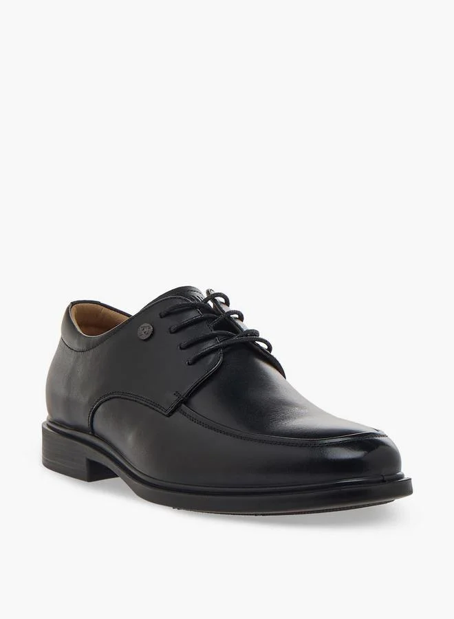 Duchini Men Lace-Up Leather Derby Shoes