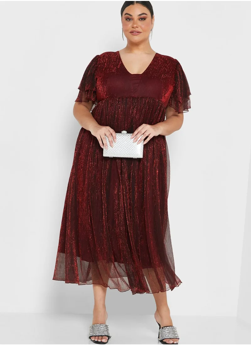 Ella Limited Curve Shimmer A-Line Dress