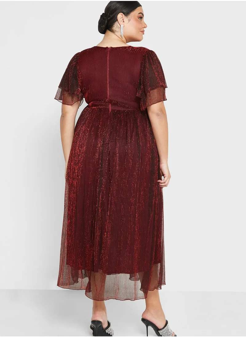 Ella Limited Curve Shimmer A-Line Dress