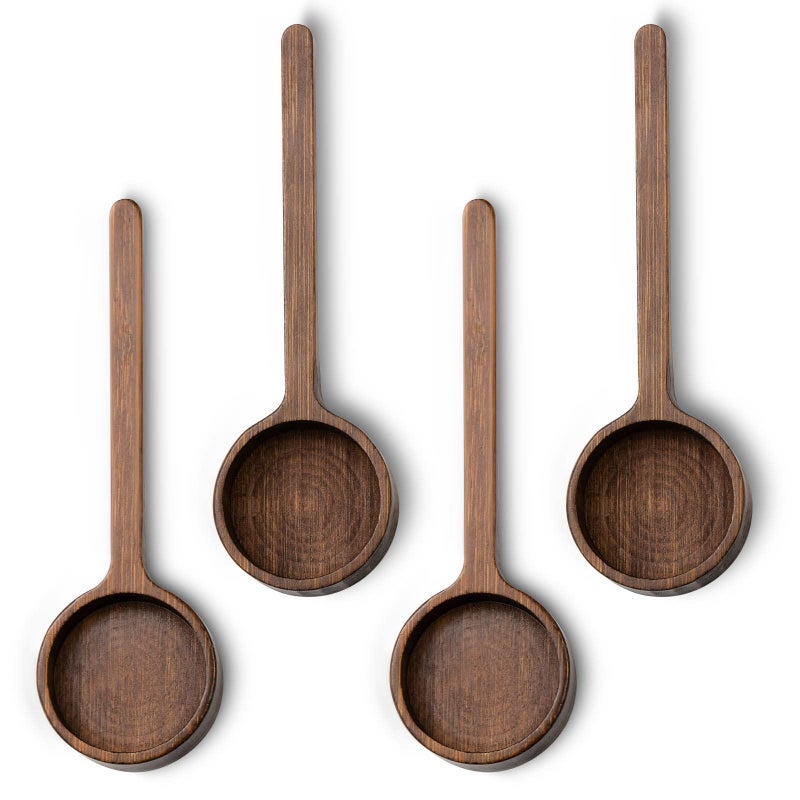Wooden Coffee Scoop Small Long Handle Measuring Scoop for Jars and Containers
