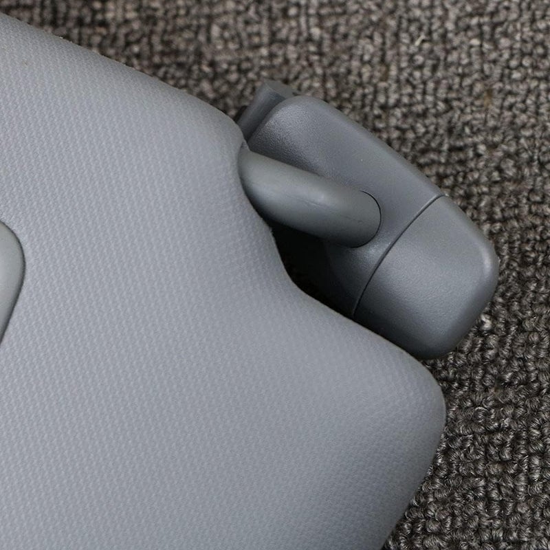 QASULER Dark Gray Front Sun Visor Panel with Makeup Mirror - Image 4