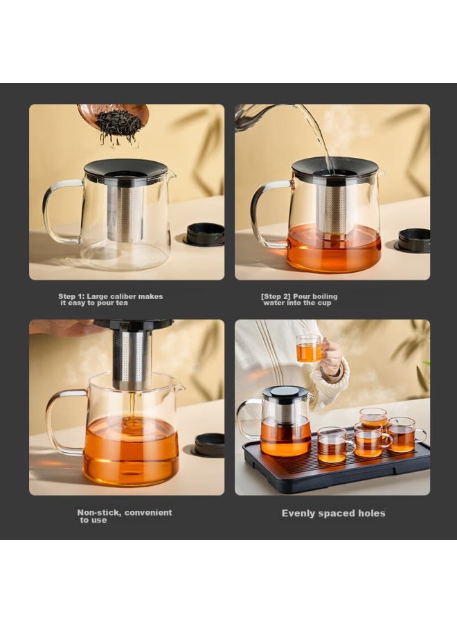 Tianxi Glass Teapot, Heat-resistant, Large Capacity, Thick Glass, Tea Infuser, Tea-water Separation, Large Capacity Tea Maker, 1150ml - Image 5