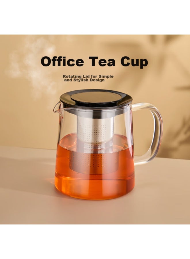 Tianxi Glass Teapot, Heat-resistant, Large Capacity, Thick Glass, Tea Infuser, Tea-water Separation, Large Capacity Tea Maker, 1150ml - Image 1