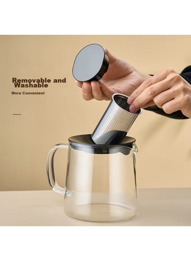 Tianxi Glass Teapot, Heat-resistant, Large Capacity, Thick Glass, Tea Infuser, Tea-water Separation, Large Capacity Tea Maker, 1150ml - Image 3