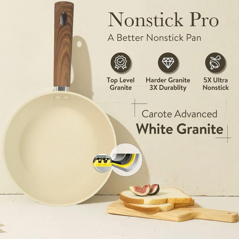 Gladnes Gladnes NonStick Egg Frying Pan with MultiCompartment Design Omelette Uttapam Cooking Pan Featuring Wooden StayCool Handle ScratchResistant Coating and Easy Cleaning 20CM  - Image 5