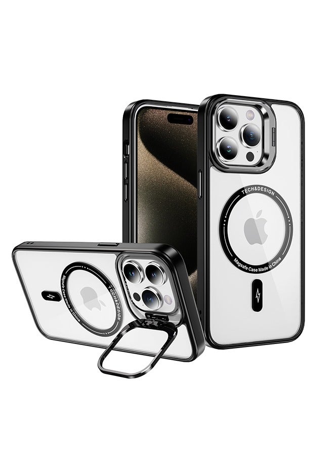 X-level iPhone 15 Pro Max Case Compatible with MagSafe Anti-Yellow and Anti-Scratch,Built-in Stash Stand Phone Case,Scratch-Resistant Back Cover - Image 1