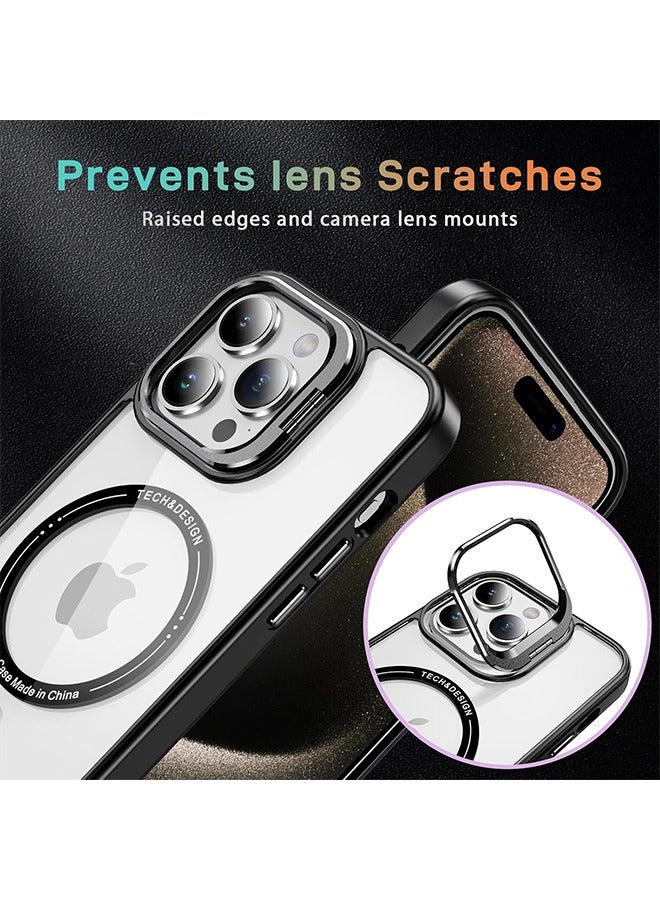 X-level iPhone 15 Pro Max Case Compatible with MagSafe Anti-Yellow and Anti-Scratch,Built-in Stash Stand Phone Case,Scratch-Resistant Back Cover - Image 2