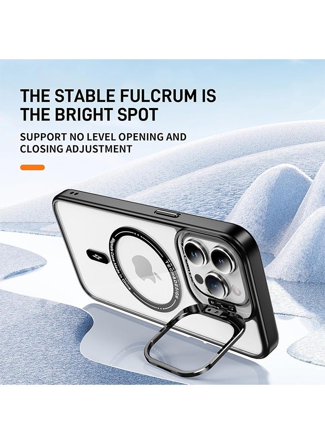 X-level iPhone 15 Pro Max Case Compatible with MagSafe Anti-Yellow and Anti-Scratch,Built-in Stash Stand Phone Case,Scratch-Resistant Back Cover - Image 5