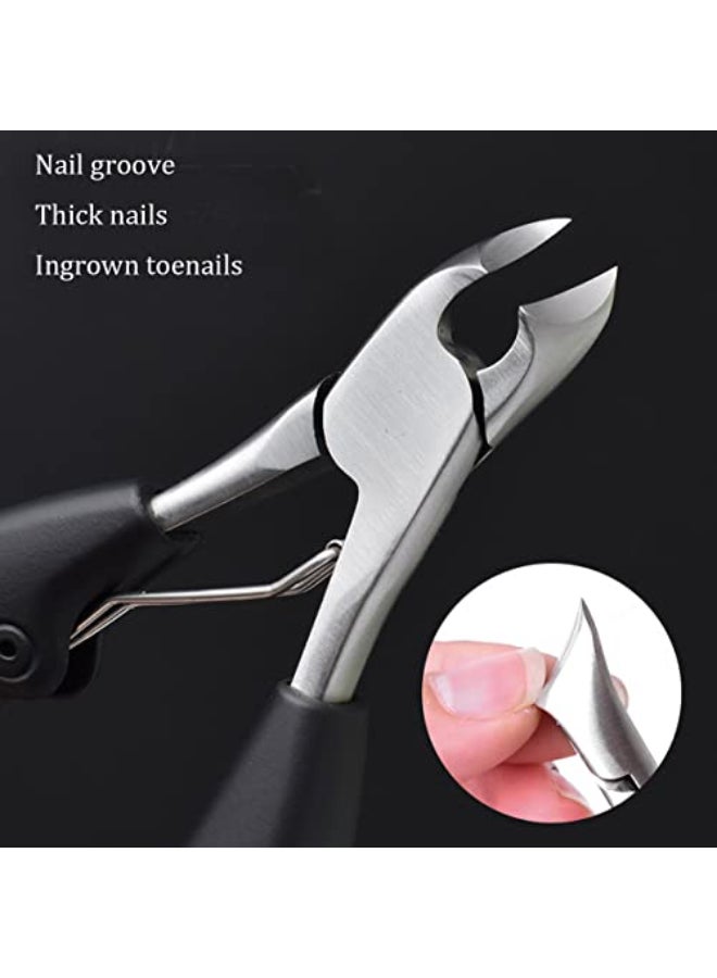 Fotiwesd Podiatrist Toenail Clippers Professional Thick Ingrown Toe Nail Clippers for Seniors Men Pedicure Clippers Toenail Cutters Super Sharp Curved Blade Grooming Tool - Image 4