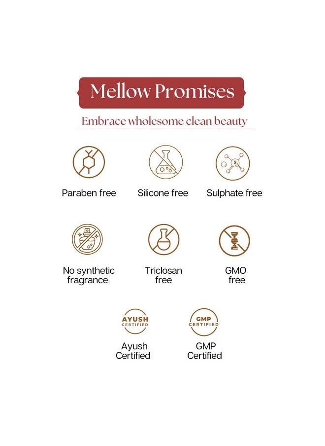 MELLOW Ayurvedic Almond Giri Powder Face Scrub Herbal Soap (50G) ; For Blackhead Removal Marks & Spots Removal Moisturization & Nourishment Softening & Smoothening ; No Paraben And Sulphate  - Image 5