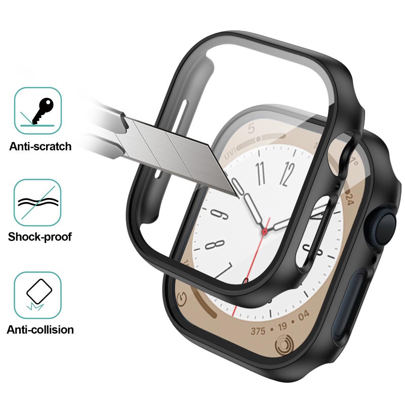 Commuter 6 Pack Case with Tempered Glass Compatible for Apple Watch Series 11 2025 Series 10 46mm, Hard PC Screen Protector with Tempered Glass Ultra-Thin Lightweight Scratch-Resistant Cover for iWatch 11/10 - Image 2