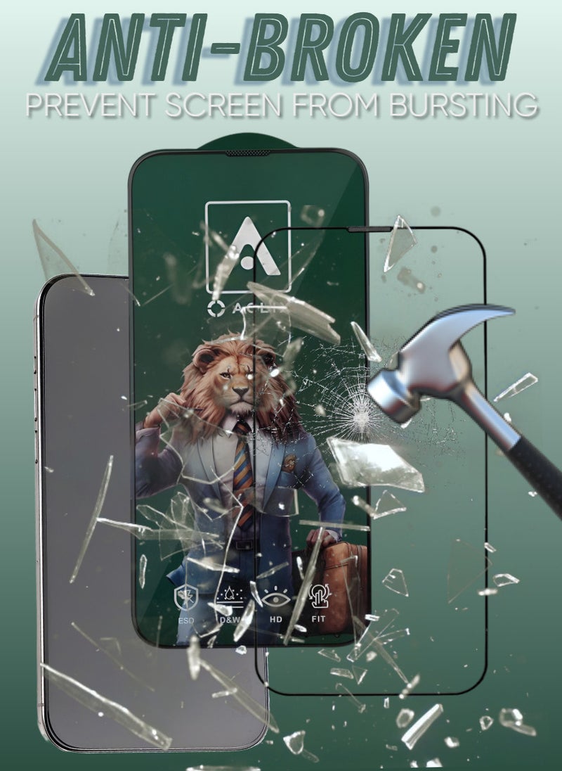 ACLIX 2 Pieces Antistatic ESD Dustproof Premium Quality High Definition Tempered Glass Screen Protector Designed For  iPhone 12 Pro - Image 5