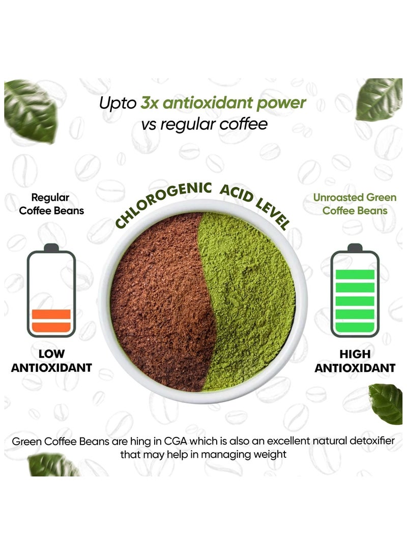 هيربال ماكس مسحوق حبوب البن الأخضر، ١٠٠ غرام، عبوة من ٣ قطع | حبوب غير محمصة مع حمض الكلوروجينيك - Image 4