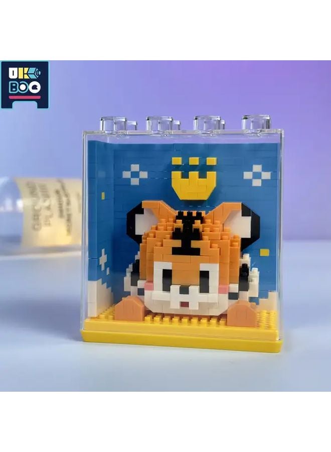 UKBOO Zoo Series DIY Animal Blocks Creative Micro Drill Assembled Toys Tiger 362PCS - Image 1
