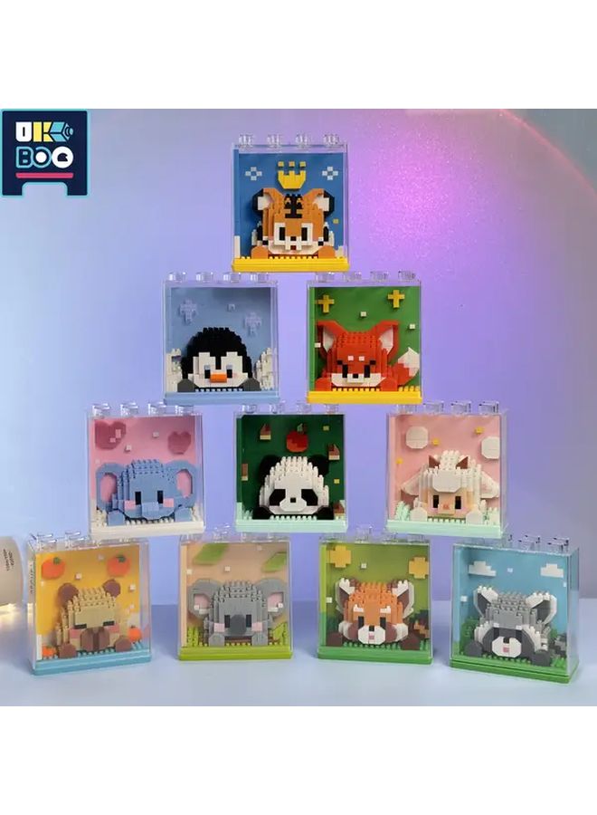 UKBOO Zoo Series DIY Animal Blocks Creative Micro Drill Assembled Toys Tiger 362PCS - Image 4
