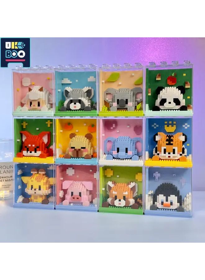 UKBOO Zoo Series DIY Animal Blocks Creative Micro Drill Assembled Toys Tiger 362PCS - Image 3