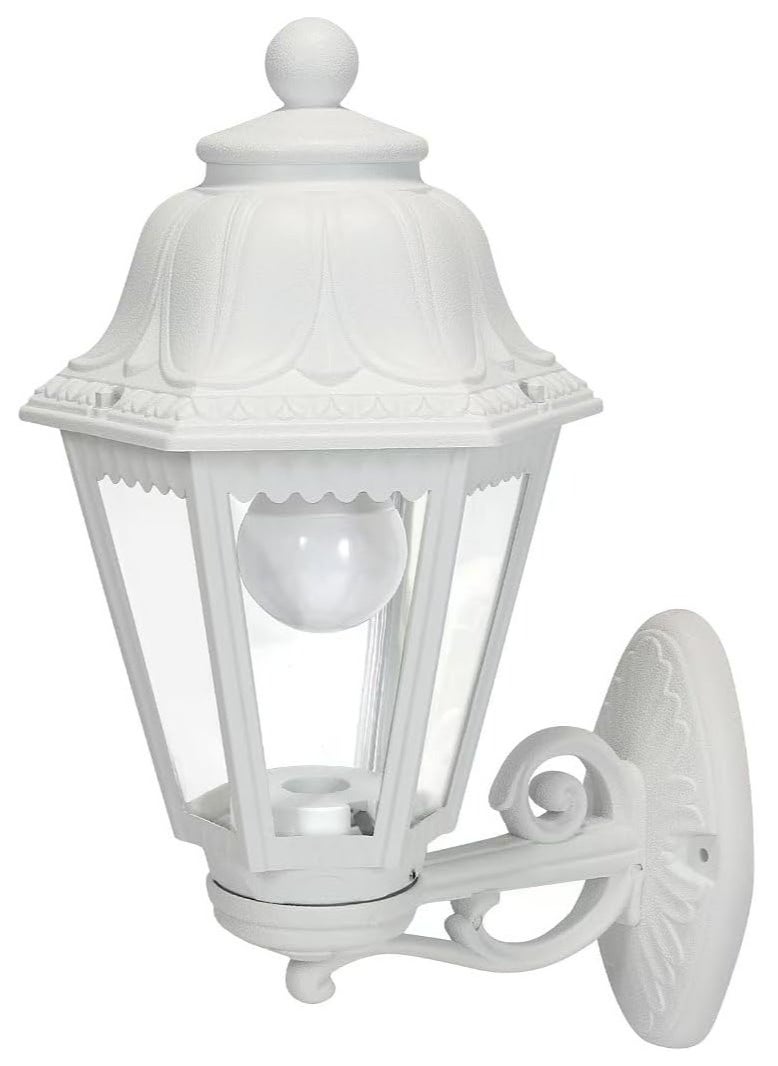 HUA QIANG WANG - Outdoor White Wall Lights, Plastic Outdoor Light Fixture with E27 Socket, Exterior Waterproof Wall Lamp with Clear Lampshade, Outside Porch Lights for Garden, Patio, Pathway - Image 1