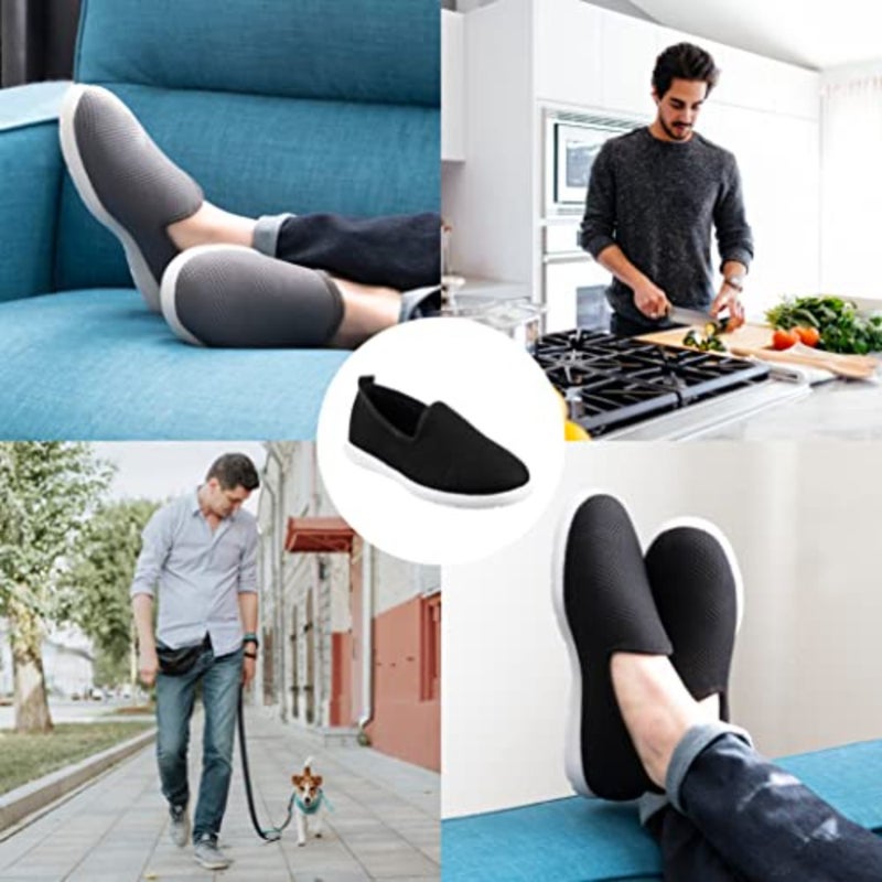 Zenz Mens Slip-On Slippers, Lightweight Knit Loafers with A Soft Microterry Lining - Image 2