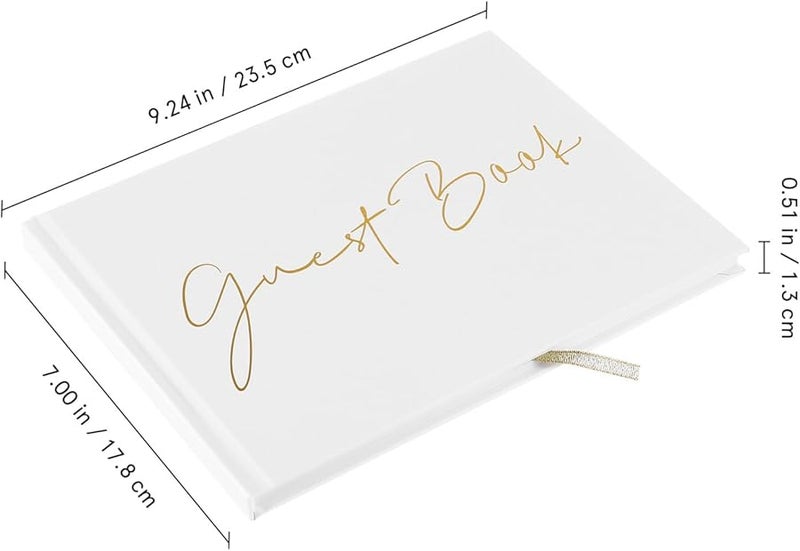 Elegant Guest Book for Wedding Birthday Memorial Album Foil Cover Cherished Memories - Image 4