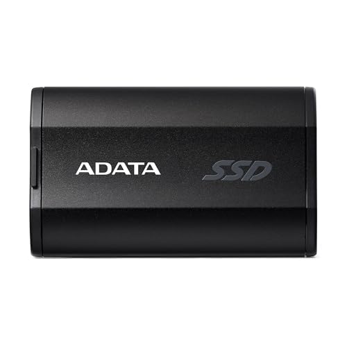 ADATA SD810 1000G IP68 Water Resistance Up to 2000 MB/s USB 3.2 Gen 2 USB-C External Solid State Drive - Black for iPhone 15/Pro/Max, Android (SD810-1000G-CBK) - Image 1