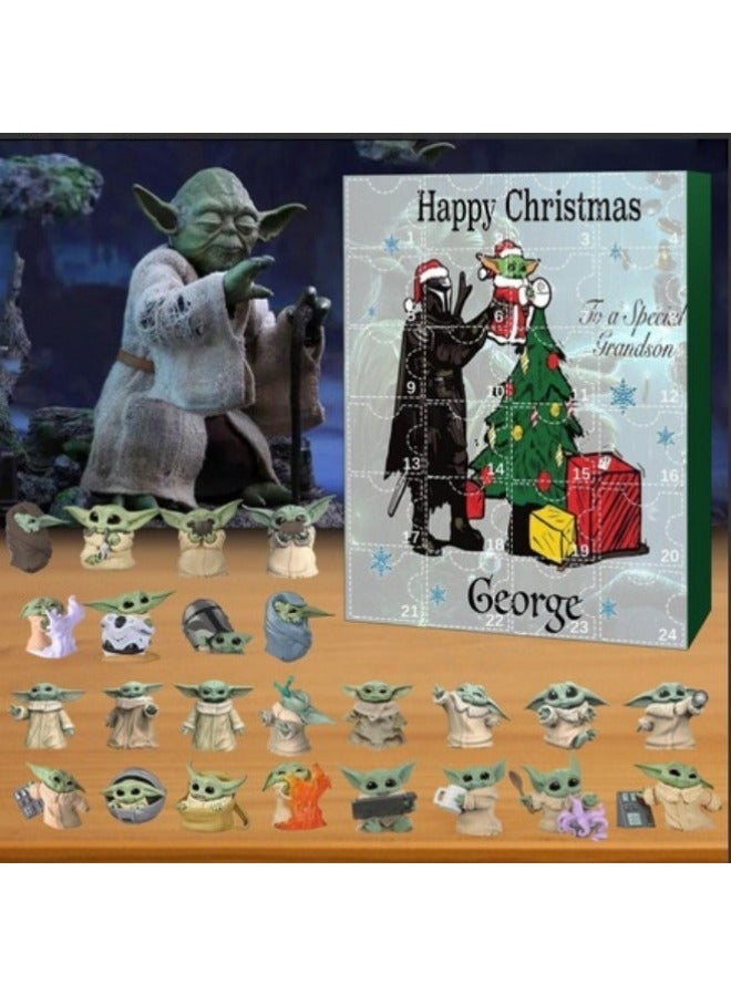 Loquat Grinch 24 Pieces Of Resin Ornaments Toy Blind Box  Green Hair Monster Innovative Calendar Box-Color: Blind Box Type F + Airplane Box - Image 4
