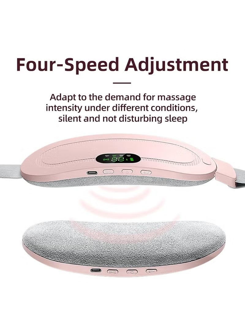 Cordless Rechargeable Menstrual Heating Pad for Period Pain Relief, Waist Belt with 3 Heat Levels & 4 Massage Modes, LED Display - Image 5