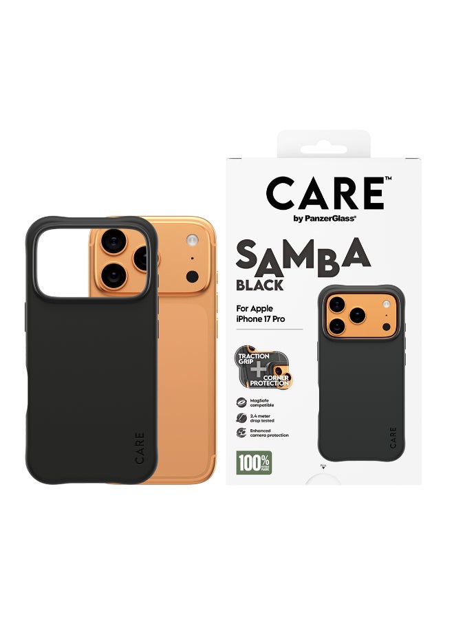 PanzerGlass حافظة آيفون 17 برو ماغسيف سامبا | غطاء حماية من السقوط بارتفاع 8 أقدام، تصميم نحيف، حافة كاميرا مرتفعة، متوافق مع ماغسيف - أسود - Image 2