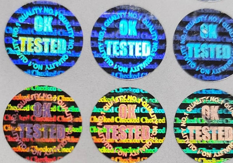 Sehgal Store Holograms Silver Stickers Round Shape Ok Tested 10 Sheets (13 mm) 1000 Stickers Trustworthy Proof for Quality Assurance - Image 3