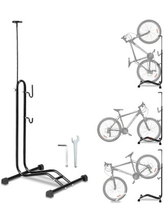3 in 1 Bike Floor Stand Freestanding Upright Bicycle Parking Storage Rack Space Saver Suitable for Mountain Bike, Road Bike,for Bicycle with Wheel Diameter Max 28.5 Inches - pzsku/ZE3F6674C32BB1AE4C68AZ/45/_/1722597968/068fcaee-1a6a-48a5-bf63-c2a761eb3271