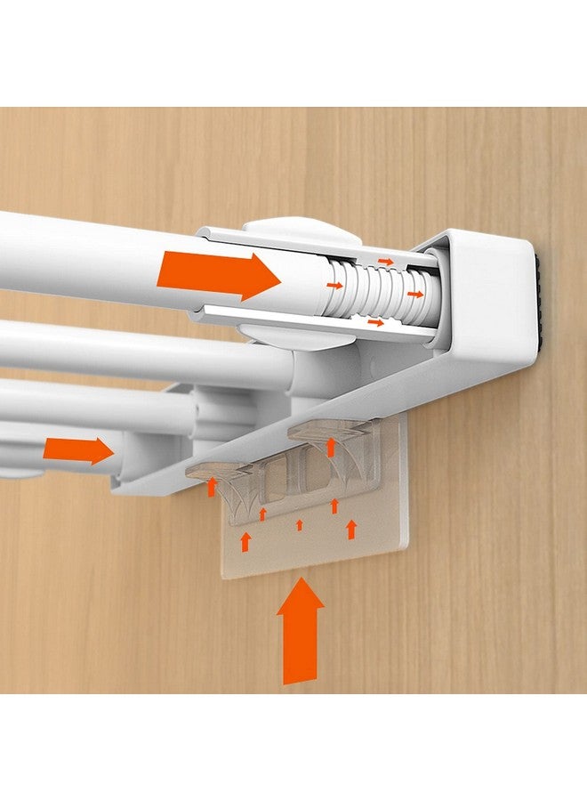 wolpin 1 Pc Wardrobe Shelf Extendable Closet Organizer, Wardrobe Organizer Clothes Storage for Family Closet Bedroom, Cabinet Partition, White (Plastic) - Image 3