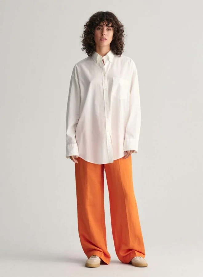 غانت Gant Relaxed Fit Linen Blend Pull-On Pants