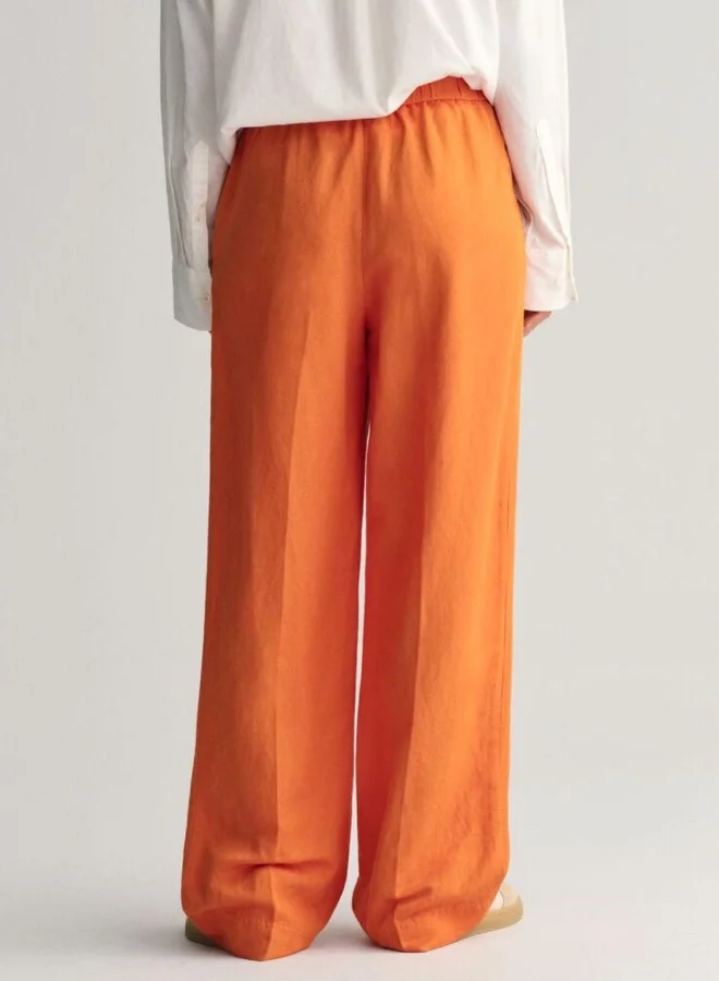 غانت Gant Relaxed Fit Linen Blend Pull-On Pants