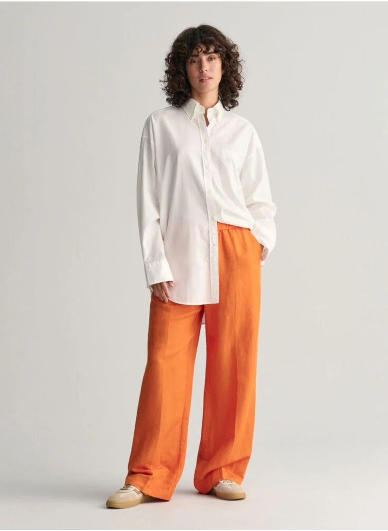 غانت Gant Relaxed Fit Linen Blend Pull-On Pants