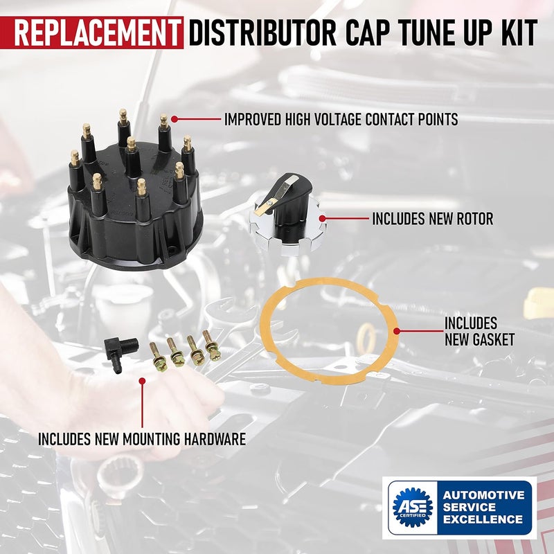 AA Ignition Replacement Distributor Cap Tune Up Kit for MerCruiser GM V8 Engines - Image 4