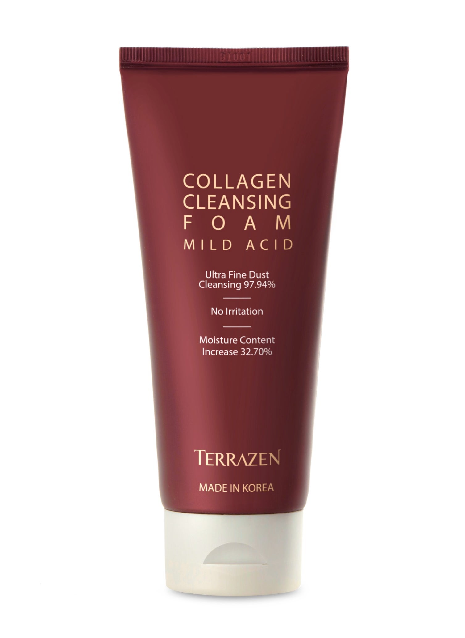 Terrazen Korean Face Wash Foam Cleanser with Collagen - Foaming Facial Deep Cleansing for Dry & Sensitive Skin 