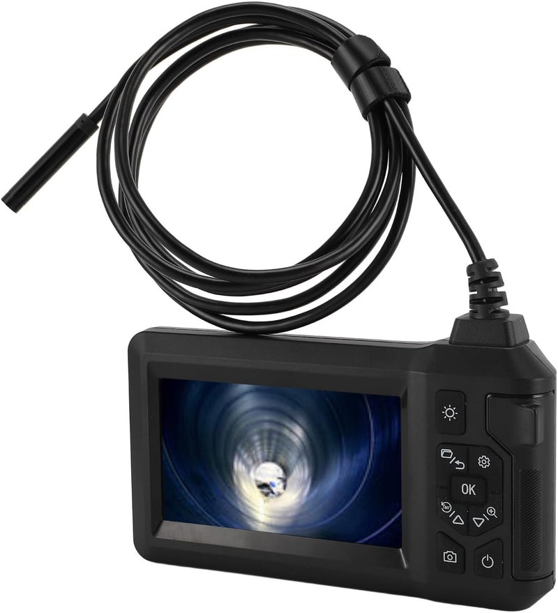 Industrial 1080P Digital Borescope Inspection Camera 8mm IP67 Sewer Camera with 4.3in LCD Screen 8 LED Lights 2m Cable. Phone. a. Ensure. Clear. Best. Lights. to. to. Mobile. - Image 1