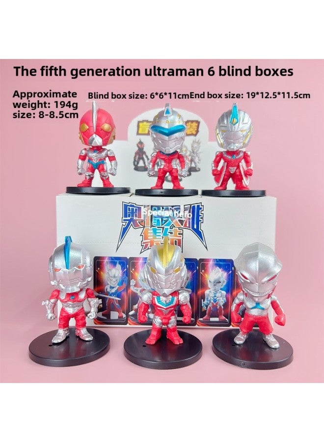 Ready Melody Blind Box Strawberry Manor Sanrio Figure Gashapon Machine Toy Xiaoxin Ornaments-Color:The Fifth Generation Ultraman Box Is Random [please Take 6 For The Whole Set]