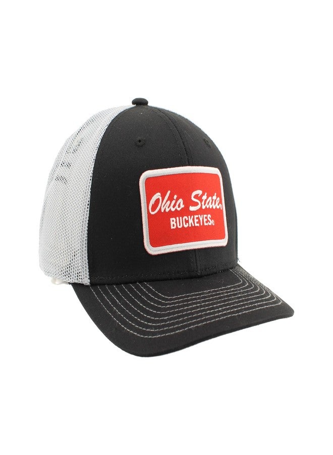 ZHATS Ohio State Buckeyes NCAA Officially Licensed Trucker Hat Dakota Patch Brick Black Gray - Image 2