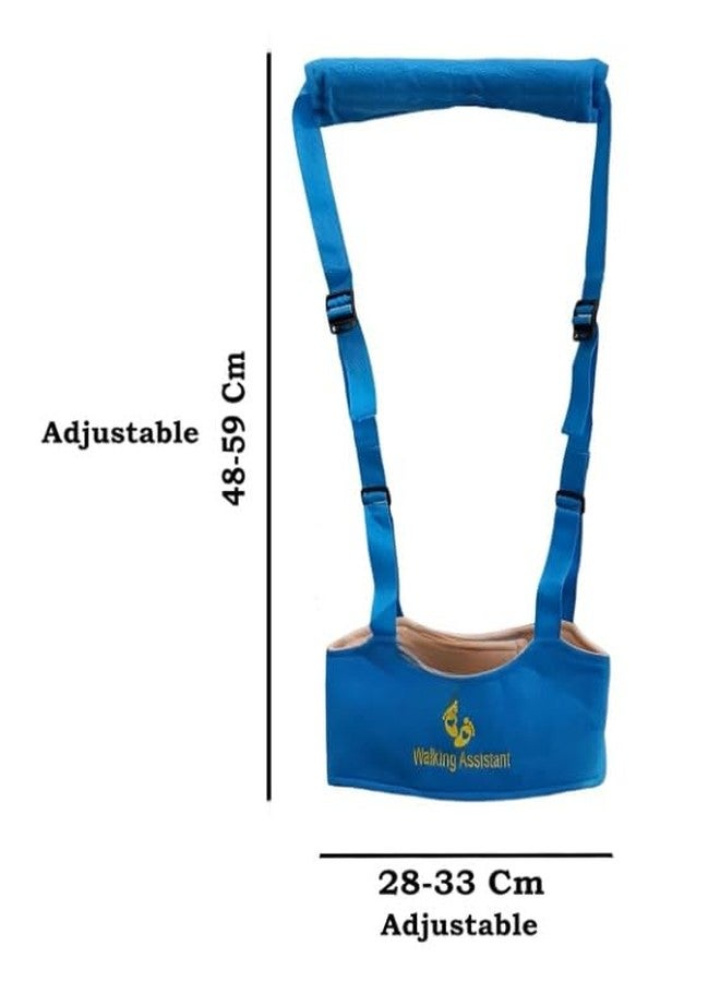 S-SQUARE Baby Walking Harness Handheld Baby Walker, Adjustable Toddler Infant Walker Harness Assistant Belt Helper for Infant Child, Walking Learning Helper for Boys Girls (Blue) - Image 3