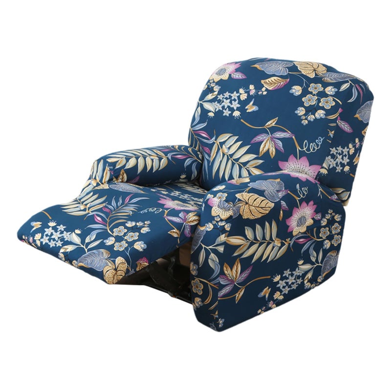 FUANGUI Recliner Chair Cover 4-Pieces Lazyboy Cover for Recliner Chair with Storage Pockets Furniture Protector for Living Room, Jacquard Sofa Slipcover for Kids, Pets, Dog and Cat, 12 - Image 1