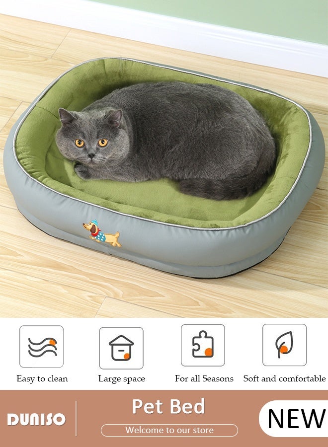DUNISO Cat Bed, Pet Sofa Bed, Cat Mat Pet Sofa, Pet Beds Couch Cushion, Orthopedic Cat Bed , Washable Pet Bed, Waterproof Cat Bed Pet Beds for Home Car Crate and Outside with Non-Slip Bottom - Image 1