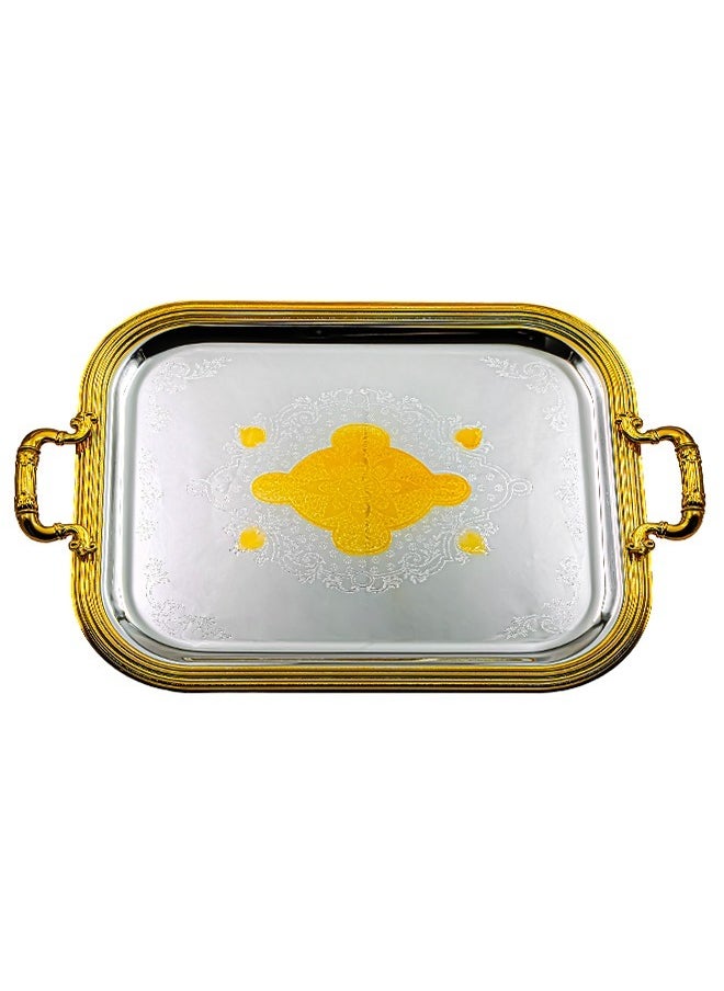 BASURRAH 3 Pieces Steel Serving Tray Set  - Image 2
