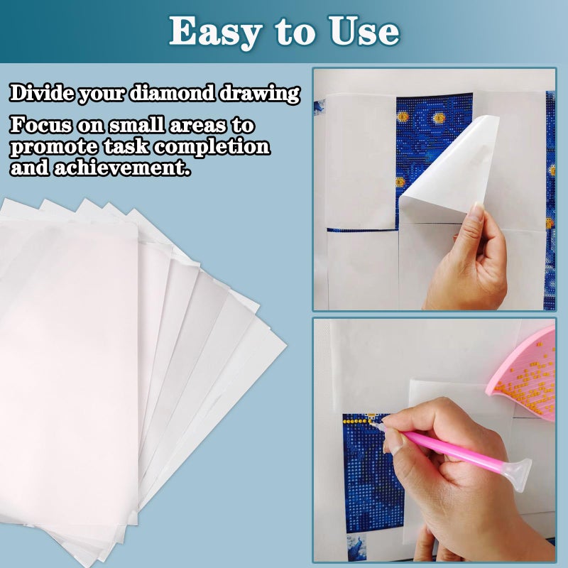Mecefeno Diamond Painting Release Paper  Double-Sided Non-Stick Release Paper For Diamond Art 15X10Cm Diamond Painting Cover Replacement For 5D Diamond Painting Accessories And Tools - 100 Pieces - Image 5