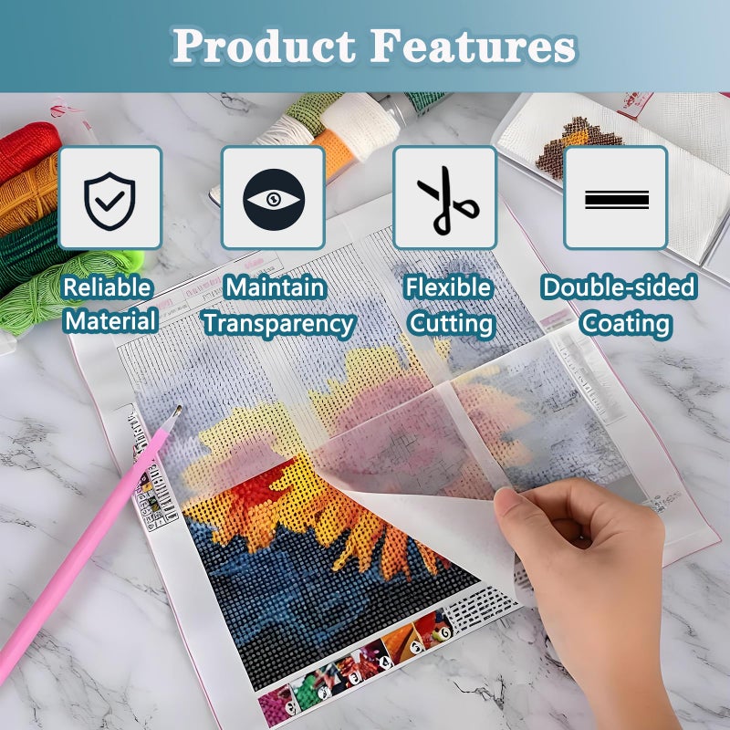 Mecefeno Diamond Painting Release Paper  Double-Sided Non-Stick Release Paper For Diamond Art 15X10Cm Diamond Painting Cover Replacement For 5D Diamond Painting Accessories And Tools - 100 Pieces - Image 4
