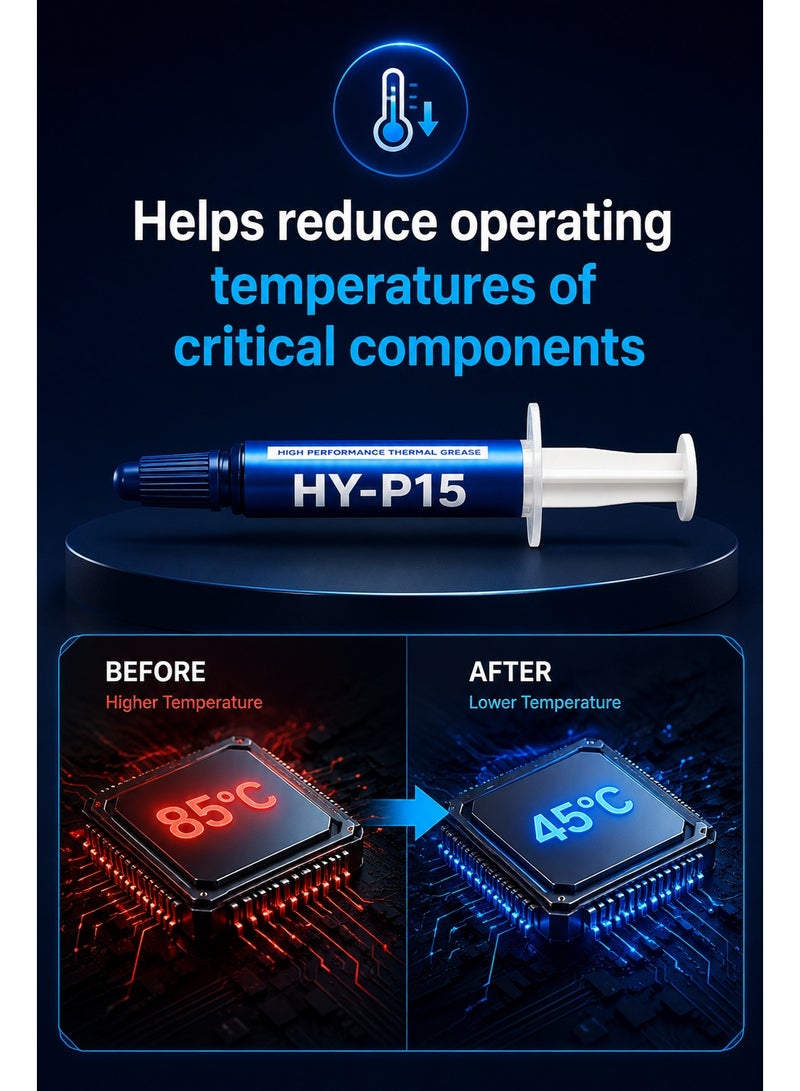 Halnziye Thermal Grease 1G High Performance Thermal Paste for CPU GPU Heatsink Cooling Compound - Image 3