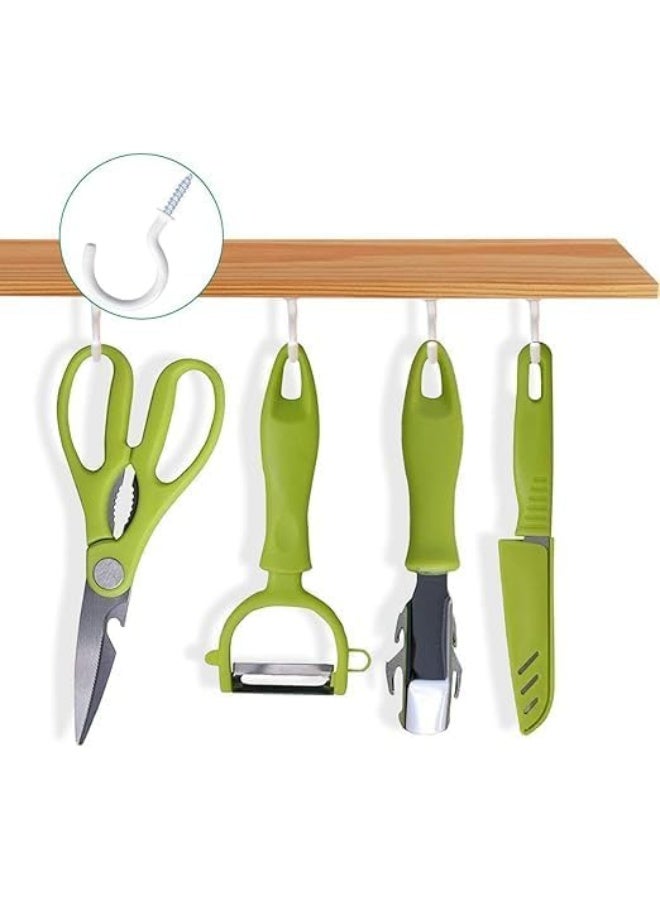 Entice Goods حزمة EnticeGoods 12|خطاطيف سقف بطول 2.9 بوصة لتعليق النباتات وأدوات المطبخ – خطاطيف ثقيلة الوزن للتثبيت لتعليق الأضواء المتسلسلة، خطاطيف أكواب مغطاة بالفينيل باللونين الأسود والأبيض للتزيين الاحتفالي - Image 3